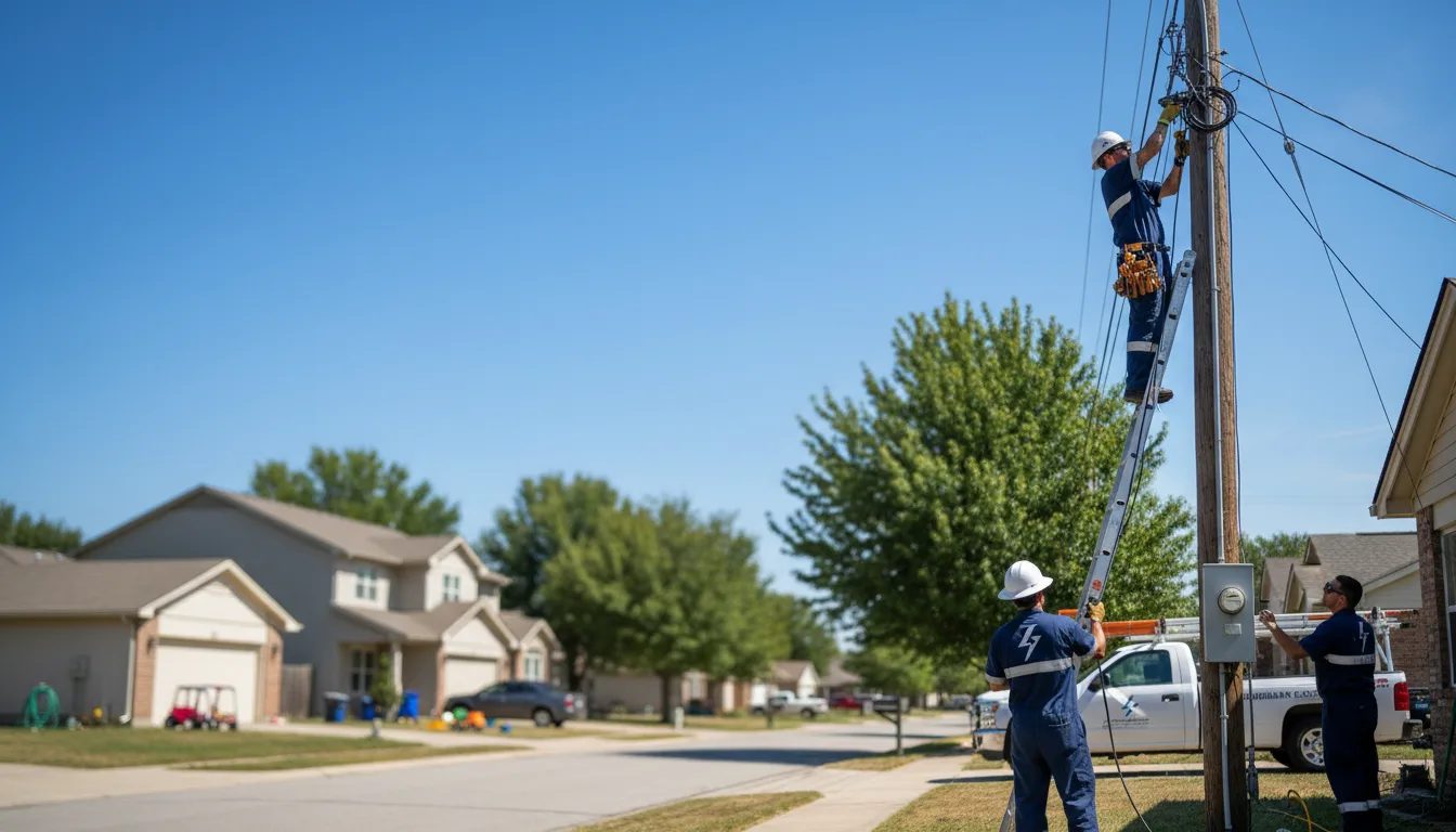 Residential electrician providing installation services in Kenney, IL
